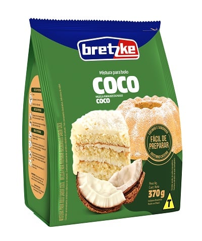 MISTURA BOLO BRETZKE POUCH 370G COCO