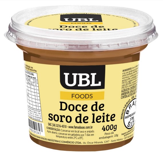 DOCE LEITE SORO UBL POTE 400G 