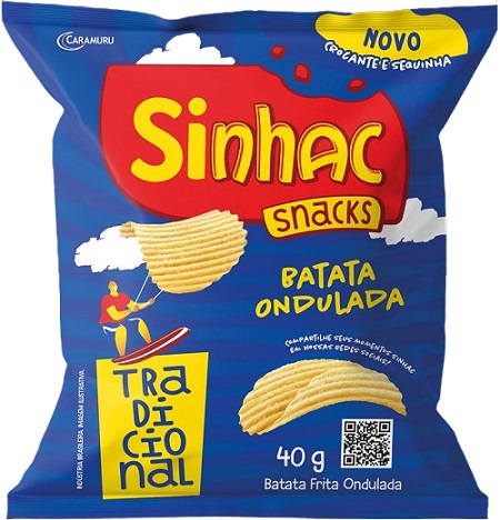 CHIPS BATATA ONDULADA SINHAC 40G TRADICIONAL