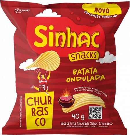 CHIPS BATATA ONDULADA SINHAC 40G CHURRASCO