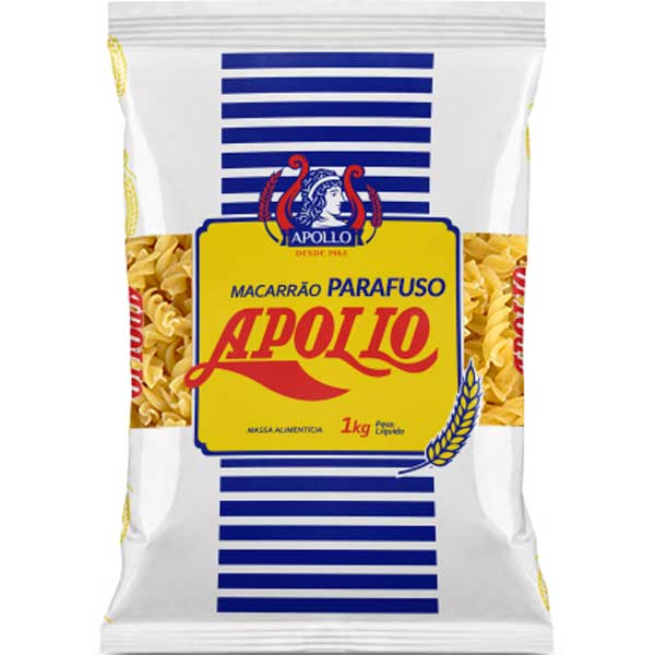 MACARRAO APOLLO COMUM 1KG PARAFUSO