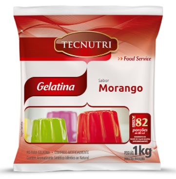 GELATINA TECNUTRI 1KG MORANGO