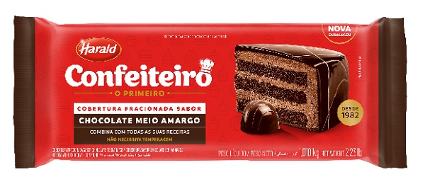 COBERTURA BARRA MEIO AMARGO CONFEITEIRO 1,01KG
