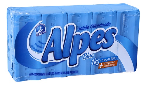 SABAO EM BARRA ALPES 1KG BLUE 5X200G