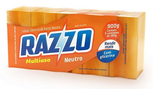 SABAO EM BARRA RAZZO 900G NEUTRO 5X180G