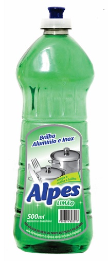 BRILHA ALUMINIO E INOX ALPES 500ML LIMÃO