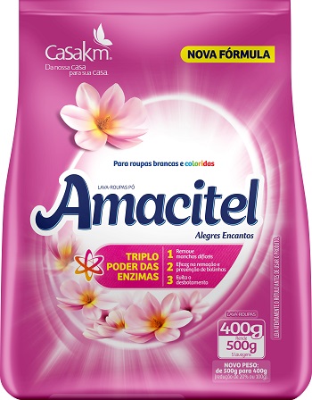 LAVA ROUPAS EM PO AMACITEL SACHE 400G AL ENCANTO