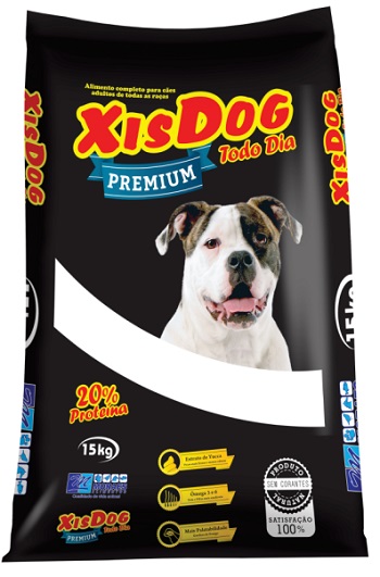 RACAO PARA CACHORRO XISDOG PREMIUM 20% PROTEINA 15KG