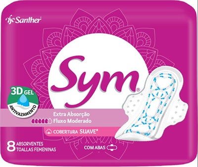 ABSORVENTE SYM PREMIUM SUAVE COM ABAS 8UN ABSORVENTE SYM PREMIUM SUAVE COM ABAS 8UN