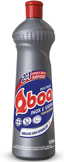 LIMPADOR MULTI USO Q-BOA 500ML INOX E VIDRO