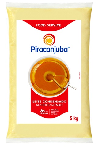 LEITE CONDENSADO PIRACANJUBA 5KG BAG SEMI-DESNATADO 6%G