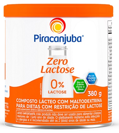 COMPOSTO LACTEO PIRACANJUBA 380G ZERO LACTOSE