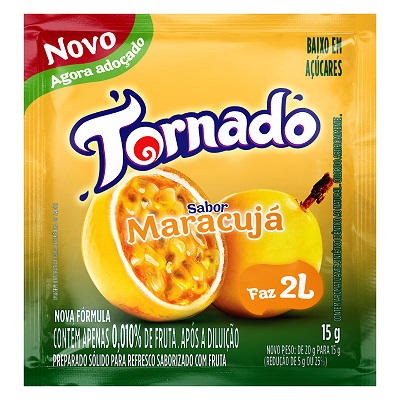 REFRESCO EM PO TORNADO 15G MARACUJA