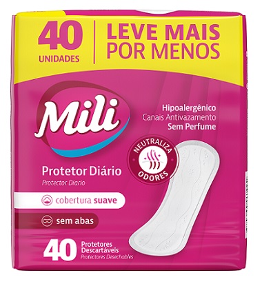 ABSORVENTE PROTETOR DIÁRIO MILI 40UN