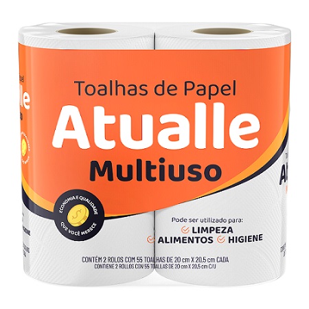 TOALHA PAPEL RL 110FLS ATUALLE C/2X55 BR