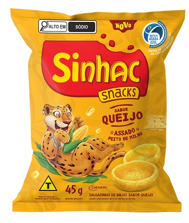 CHIPS SINHAC SALGADINHO MILHO 45G QUEIJO