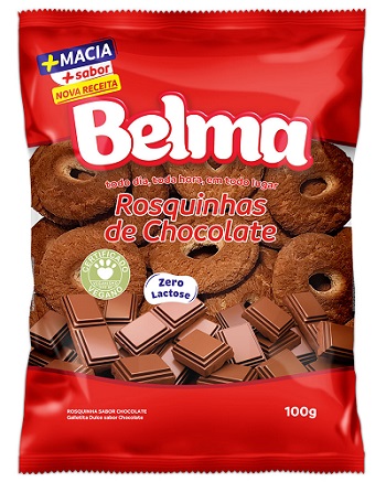 BISCOITO ROSQUINHA BELMA 100G CHOCOLATE BISCOITO ROSQUINHA BELMA 100G CHOCOLATE