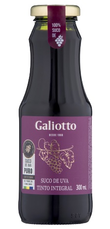 SUCO TINTO INTEGRAL VIDRO 300ML GALIOTTO UVA