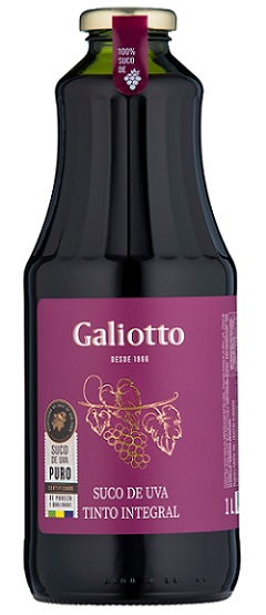 SUCO TINTO INTEGRAL VIDRO 1L GALIOTTO UVA