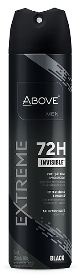 DESODORANTE ANTITRANSPIRANTE ABOVE EXTREME BLACK 72H ACAO 150ML/90G