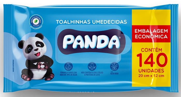 TOALHAS UMEDECIDAS PANDA SEM TAMPA 20X12CM