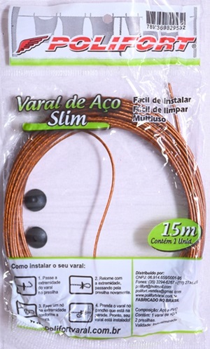 CORDA VARAL POLIFORT AÇO 15M