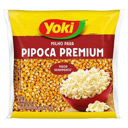 MILHO PIPOCA PREMIUM PCT 400G YOKI  MILHO PIPOCA PREMIUM PCT 400G YOKI