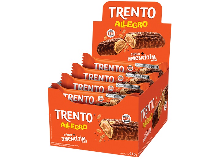 CHOCOLATE TRENTO ALLEGRO 26G CHOCOLATE COM AMENDOIM