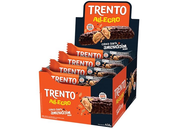 CHOCOLATE TRENTO ALLEGRO 26G CHOCOLATE DARK COM AMENDOIM