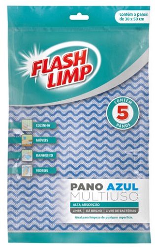 PANO M USO PCT FLASHLIMP 30X50CM AZ 5UN