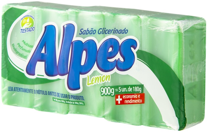 SABAO BARRA ALPES 900G 5X180G VDE LEMON