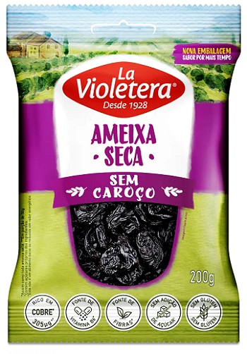 AMEIXA SECA SEM CAROÇO LA VIOLETERA 200G