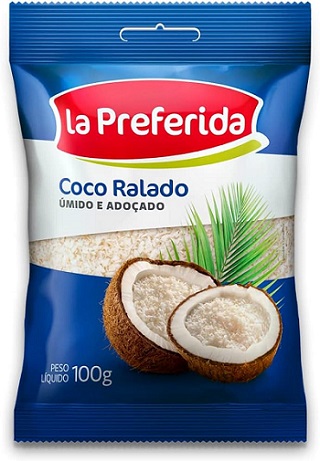 COCO RALADO LA VIOLETERA 100G UMIDO E ADOCADO