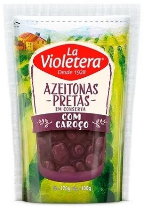 AZEITONA PRETA DOY PACK LA VIOLETERA COM CAROÇO 100G