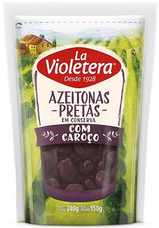 AZEITONA PRETA DOY PACK LA VIOLETERA COM CAROÇO 150G