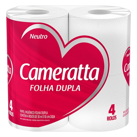 PAPEL HIGIENICO FOLHA DUPLA 30M CAMERATTA 04UN NEUTRO