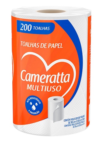 PAPEL TOALHA ROLO 200FLS CAMERATTA