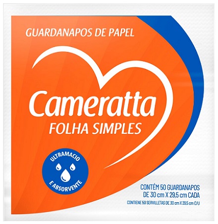 GUARDANAPO CAMERATTA 30X29,5 50UN