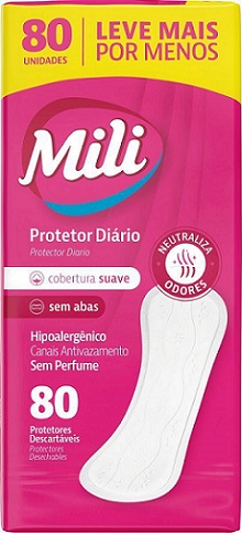 ABSORVENTE PROTETOR DIÁRIO MILI 80UN