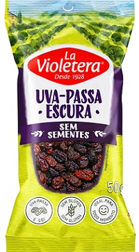 UVA PASSA PRETA SEM SEMENTES LA VIOLETERA  50G