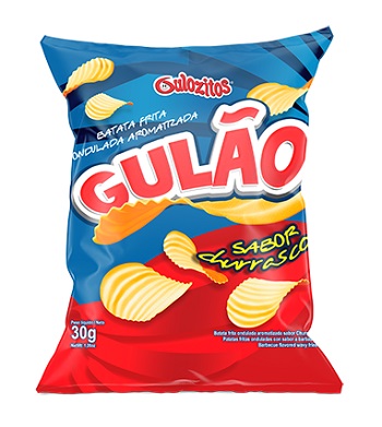 CHIPS BATATA ONDULADA GULAO 30G CHURRASCO