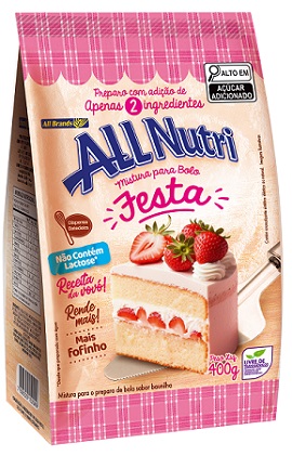 MISTURA BOLO ALLNUTRI POUCH 400G FESTA