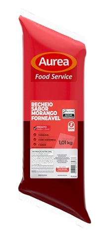 RECHEIO AUREA FORNEAVEL 1,01KG MORANGO