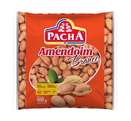 AMENDOIM CRU 500G BRANCO PACHA