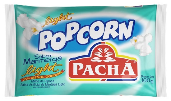 PIPOCA MICROONDAS PACHA 100G MANTEIGA LIGHT