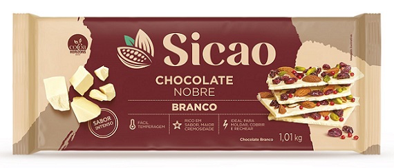 BARRA CHOCOLATE BRANCO SICAO 1,01KG NOBRE BARRA CHOCOLATE BRANCO SICAO 1,01KG NOBRE