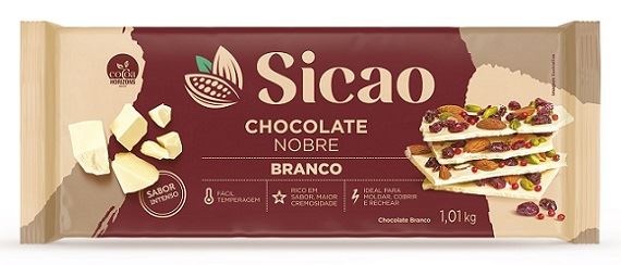 CHOCOLATE  BARRA BRANCO SICAO 1,01KG NOBRE