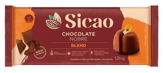 CHOCOLATE  BARRA BLEND SICAO 1,01KG NOBRE