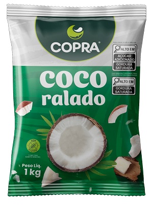 COCO RALADO FINO 1KG COPRA UMIDO E ADOCADO