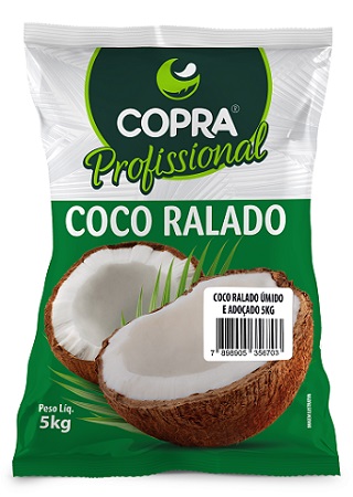 COCO RALADO MEDIO 5KG COPRA UMIDO E ADOÇADO